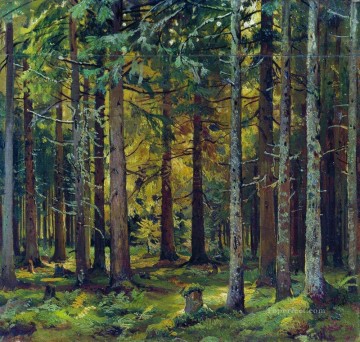 bosque de abetos paisaje clásico Ivan Ivanovich Pinturas al óleo